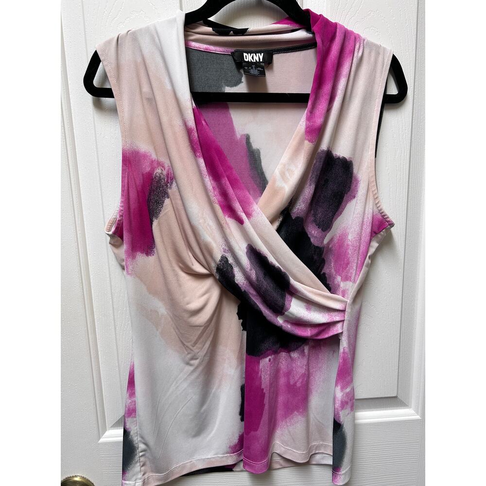DKNY surplice wrap top